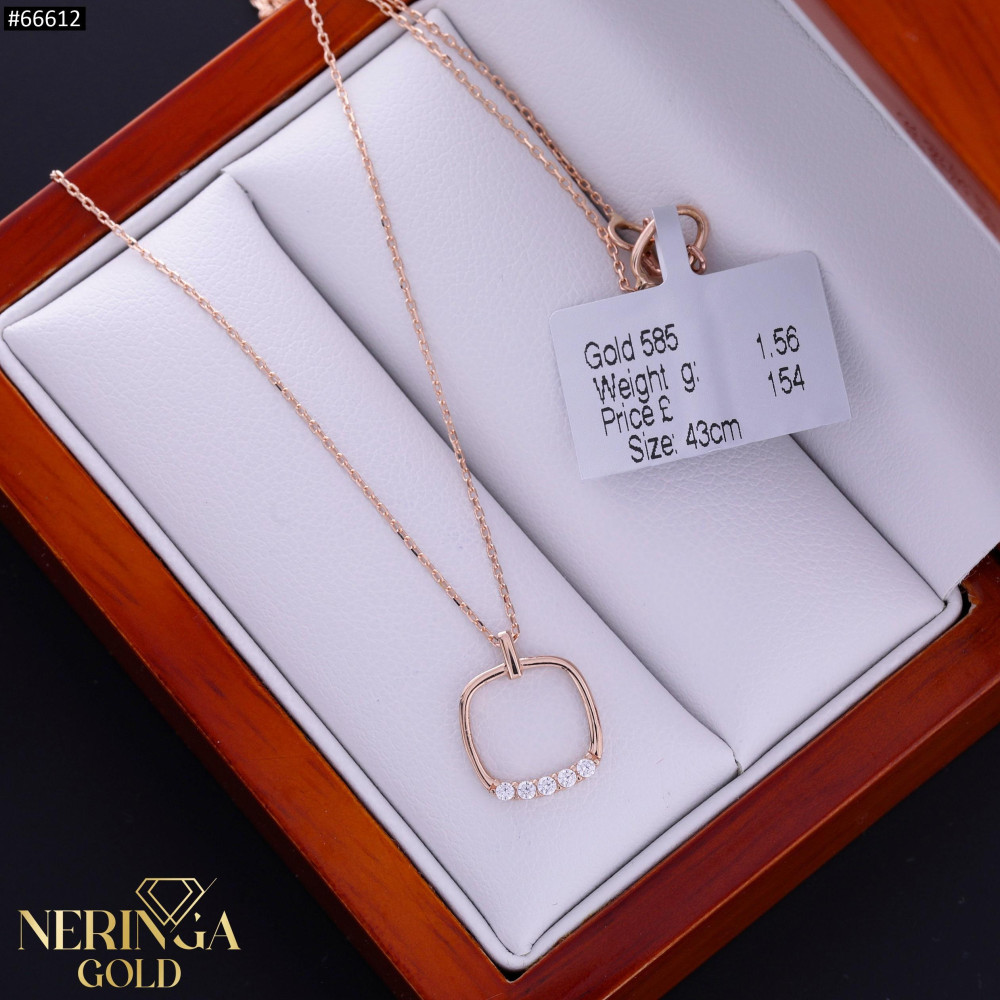 Rose gold necklace set #66612