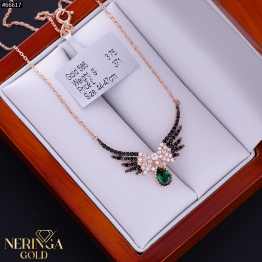 Rose gold necklace set #66617