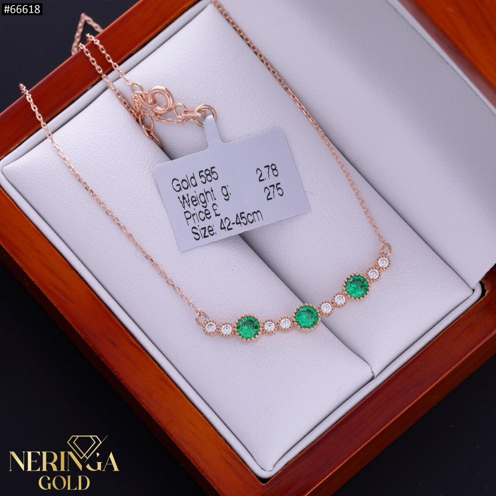 Rose gold necklace set #66618