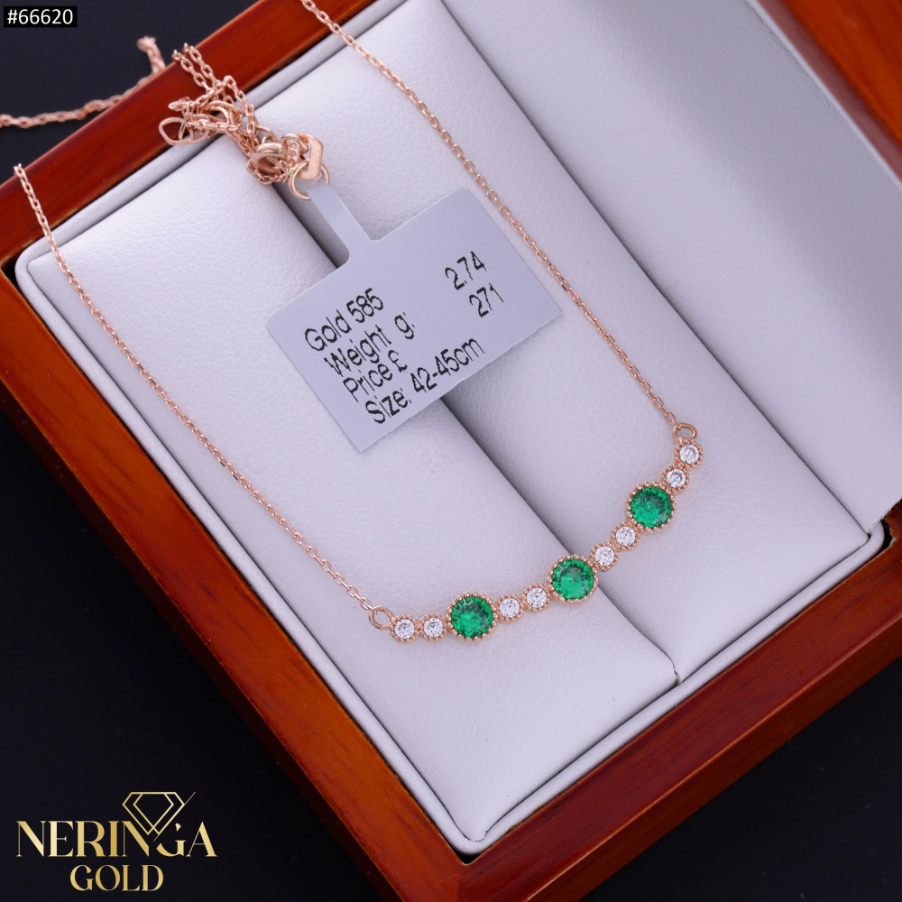 Rose gold necklace set #66620