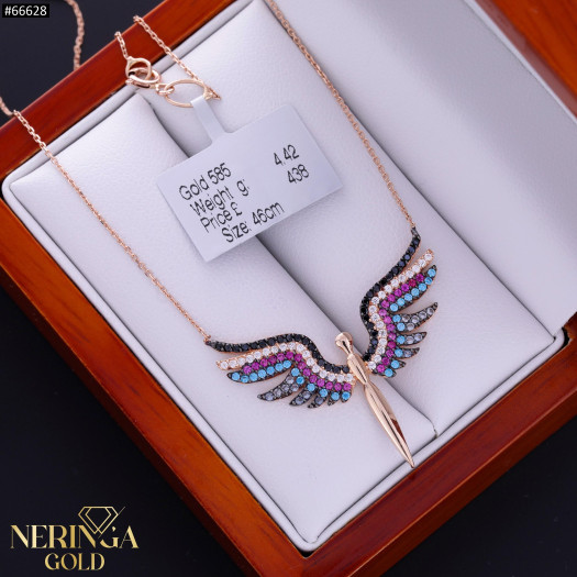 Rose gold necklace set #66628