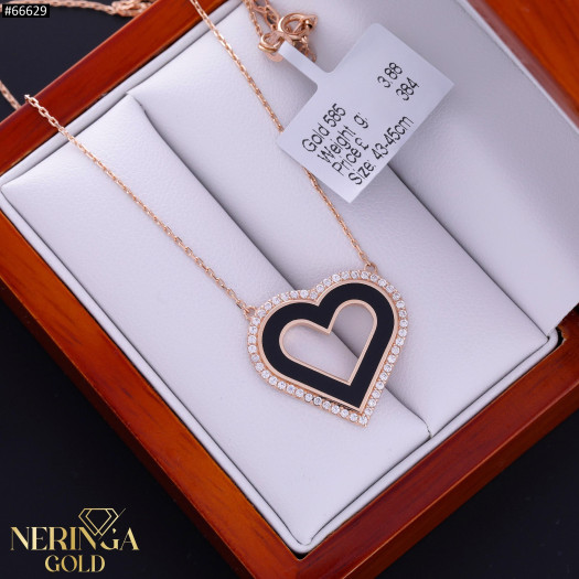 Rose gold necklace set #66629
