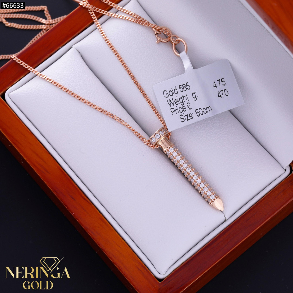 Rose gold necklace set #66633