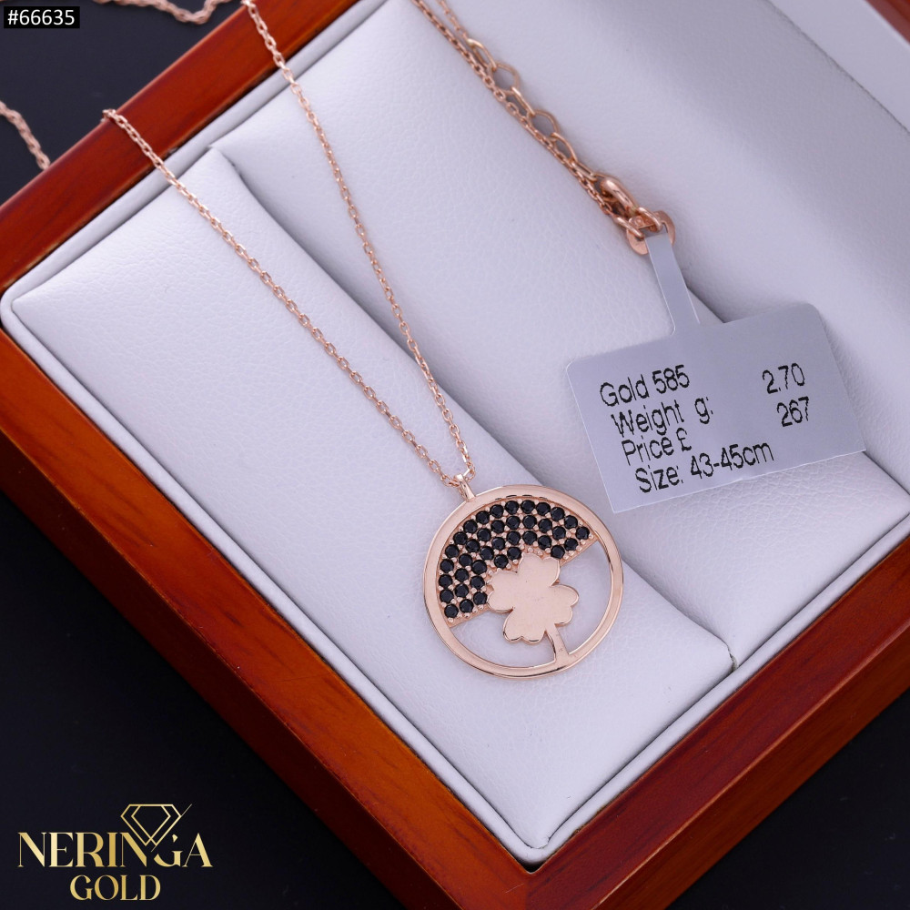 Rose gold necklace set #66635