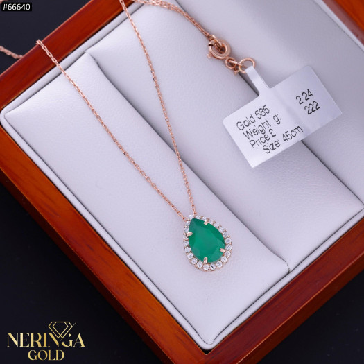 Rose gold necklace set #66640