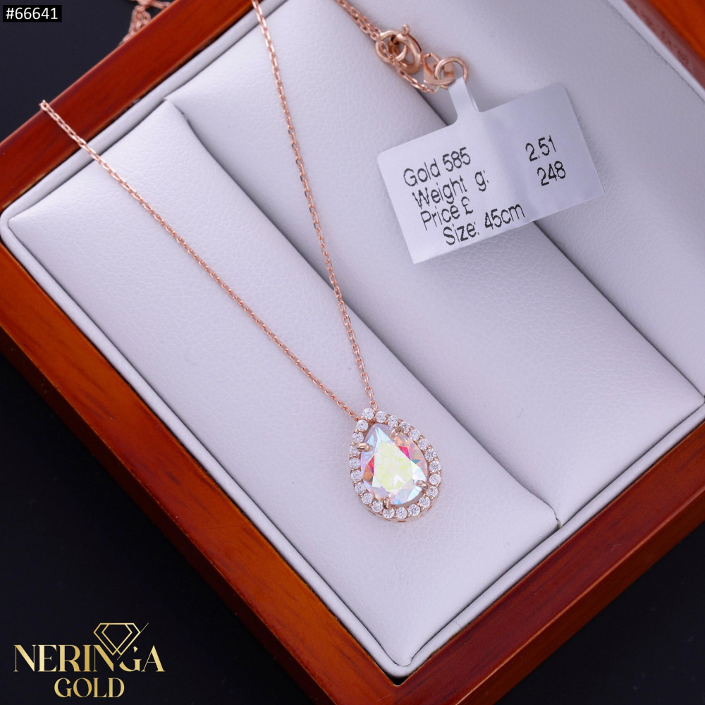 Rose gold necklace set #66641