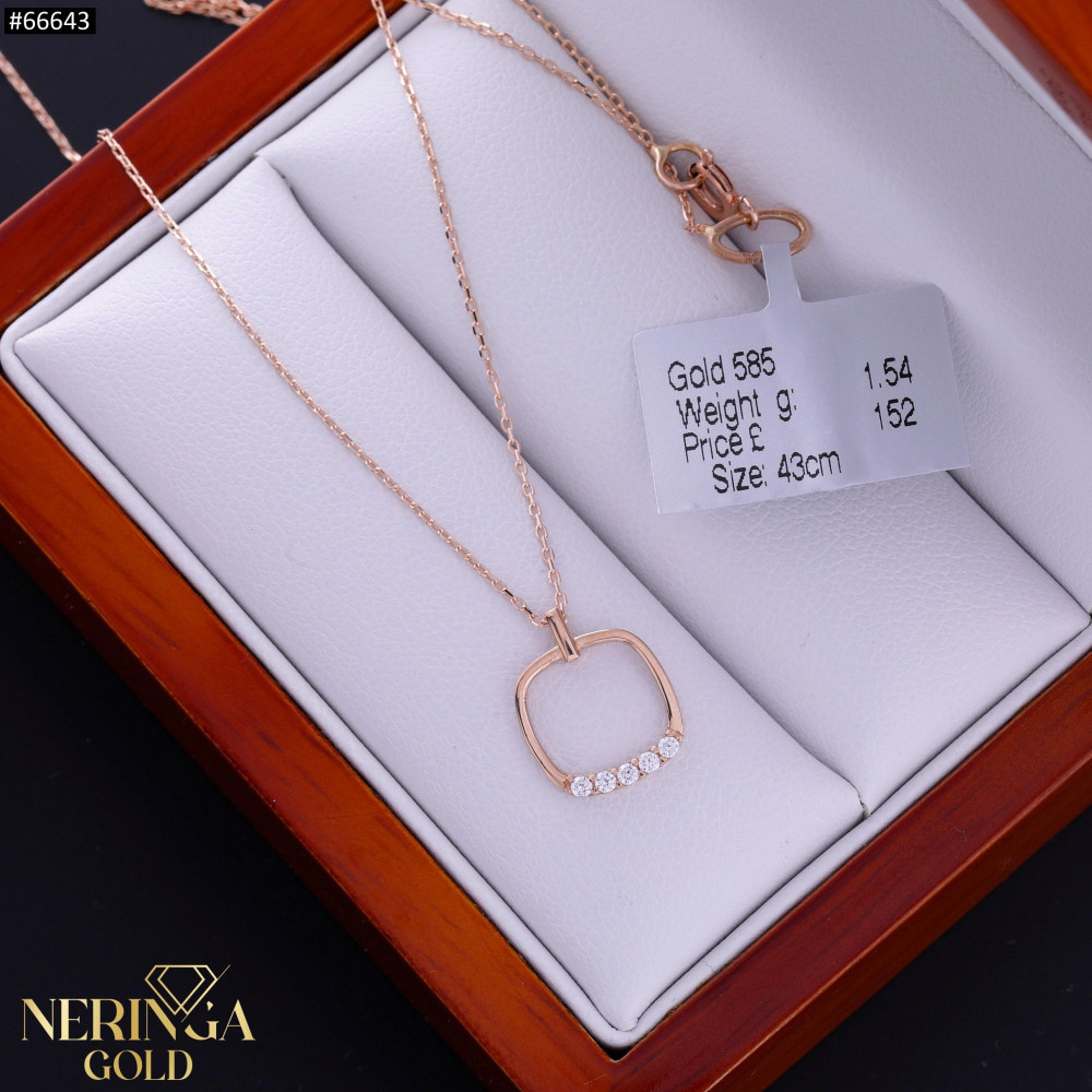 Rose gold necklace set #66643