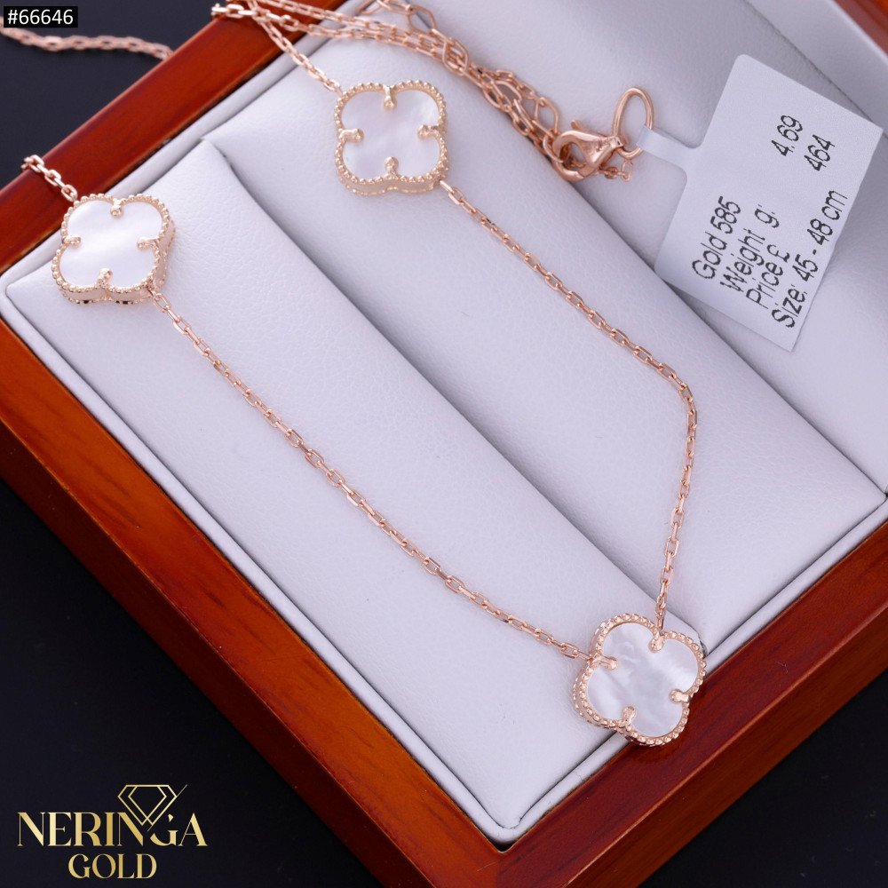 Rose gold necklace set #66646