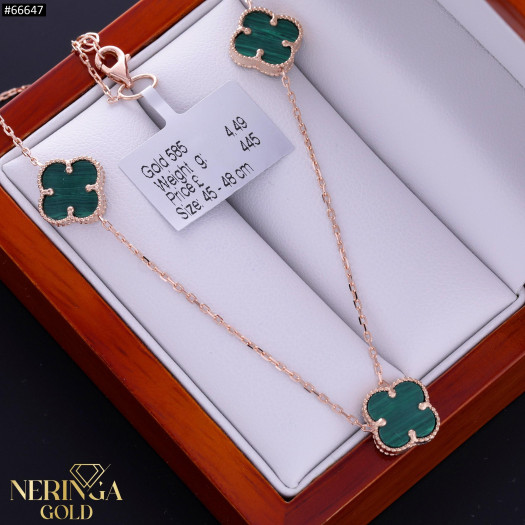 Rose gold necklace set #66647