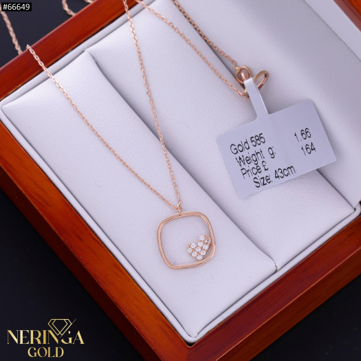 Rose gold necklace set #66649