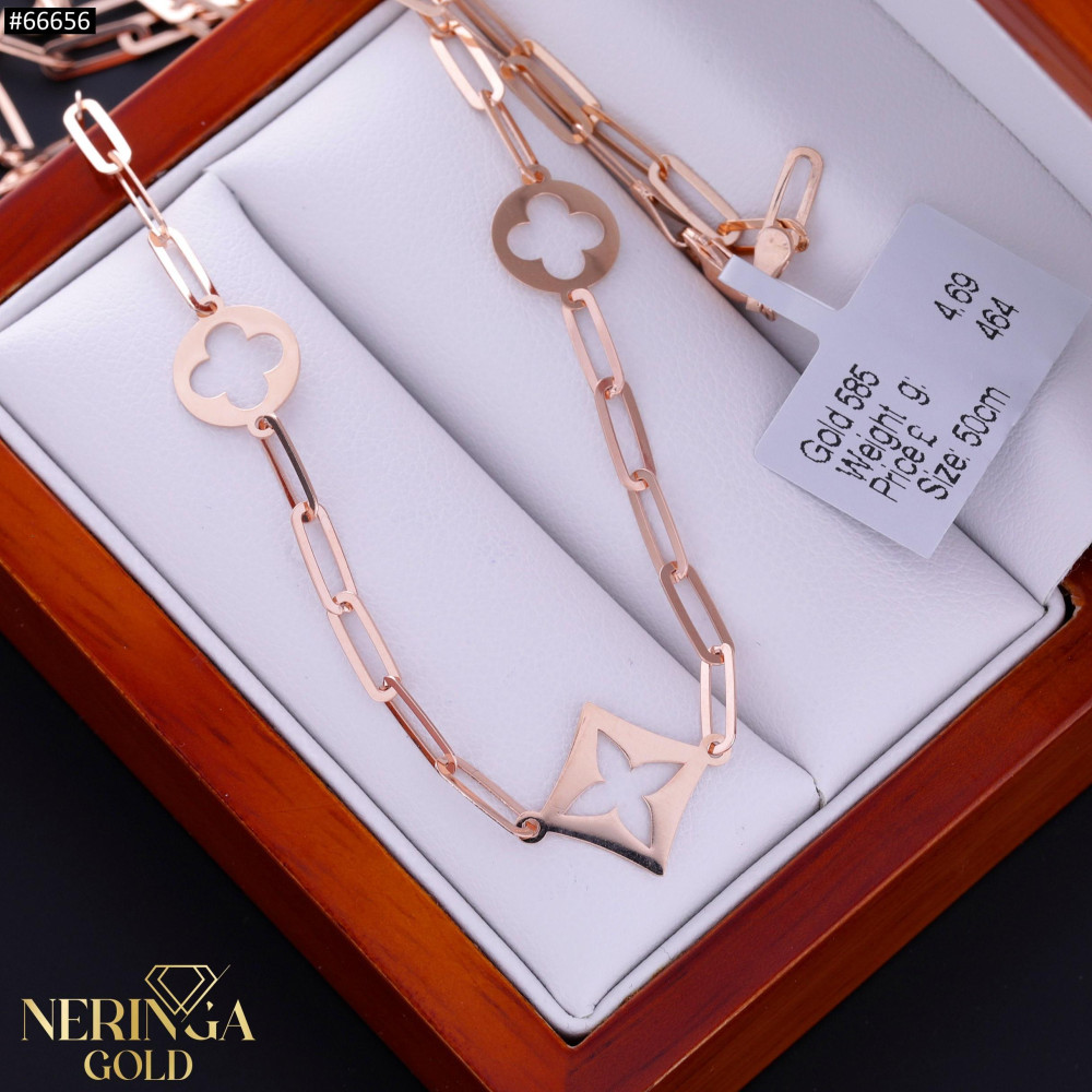 Rose gold necklace set #66656