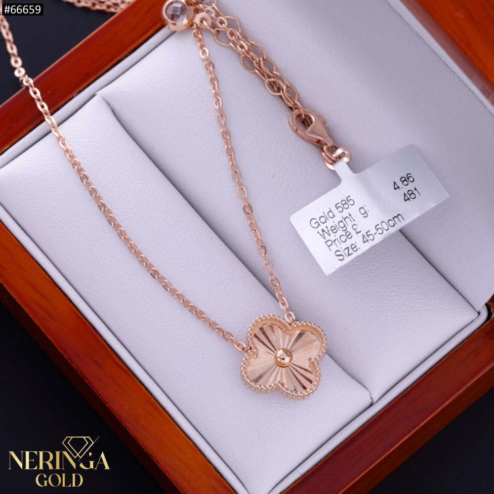 Rose gold necklace set #66659