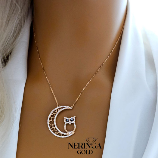 Rose gold necklace set #66607