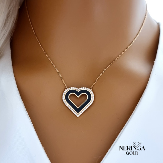 Rose gold necklace set #66629