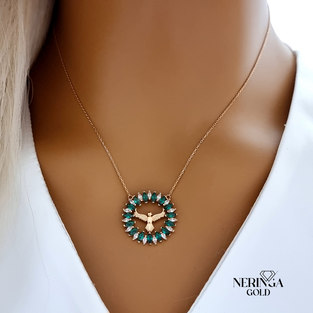 Rose gold necklace set #66630