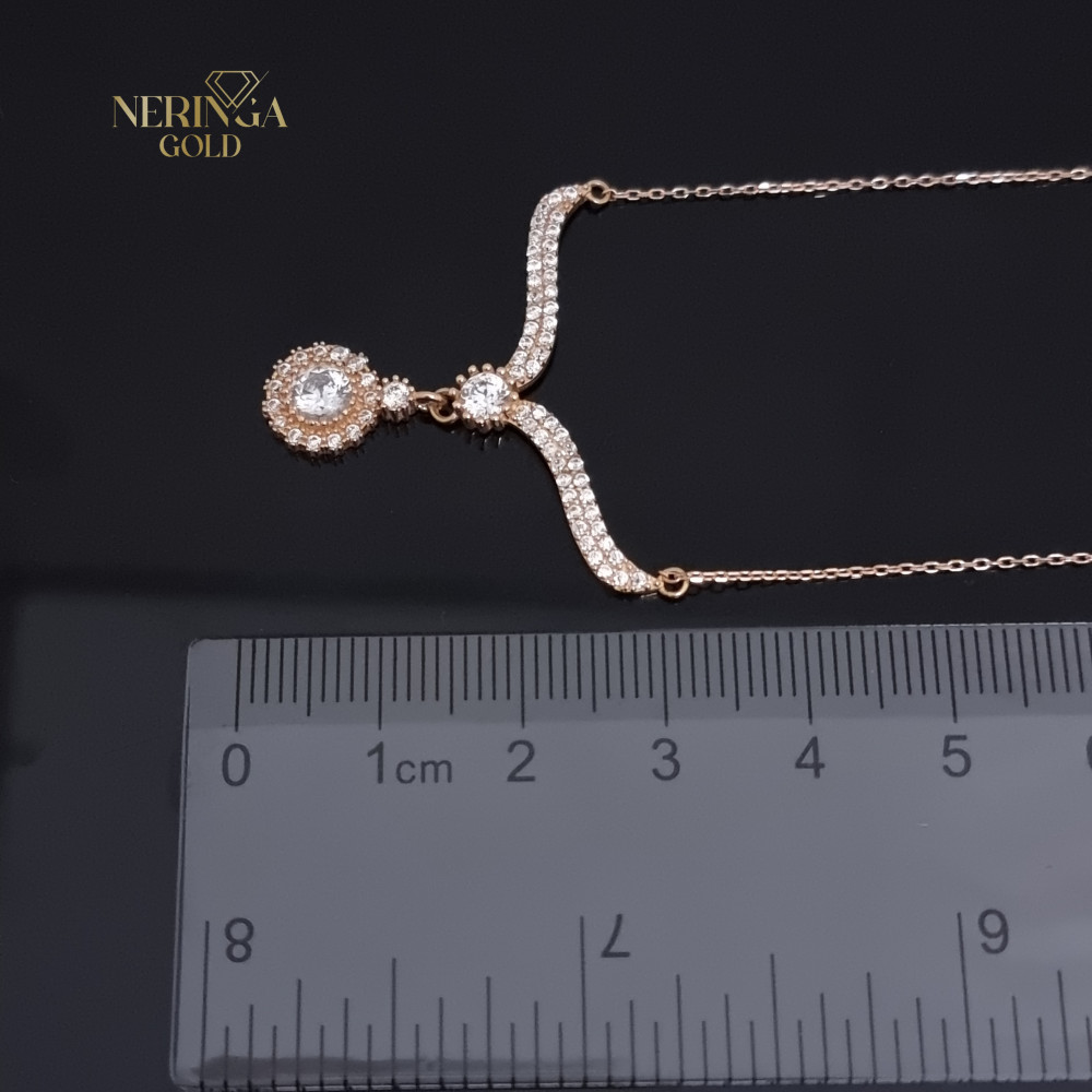 Rose gold necklace set #66631