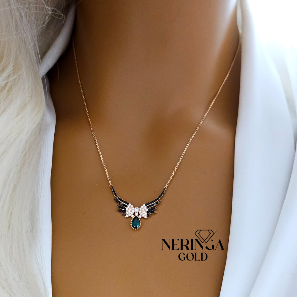 Rose gold necklace set #66616