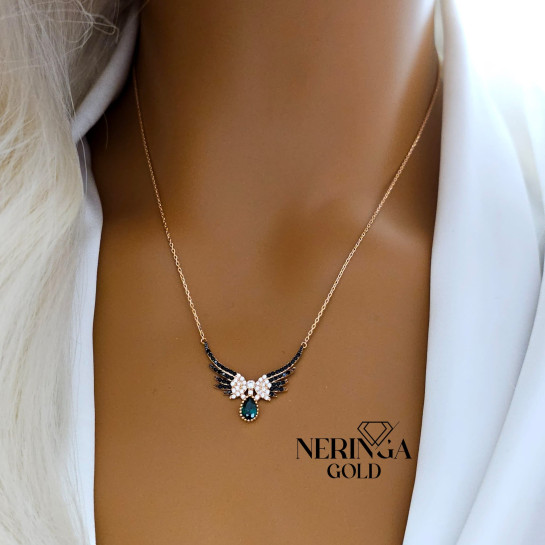 Rose gold necklace set #66616