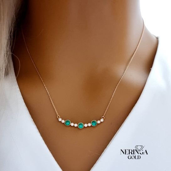 Rose gold necklace set #66620