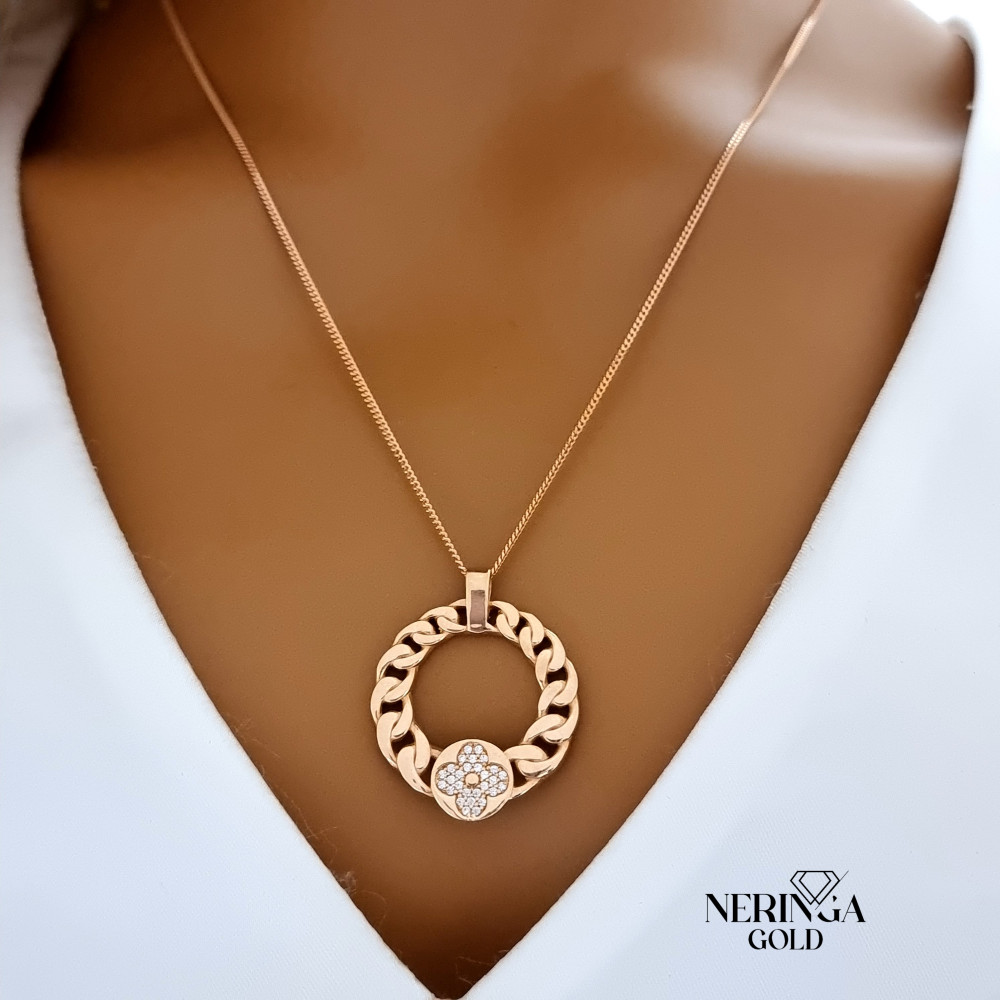 Rose gold necklace set #66583