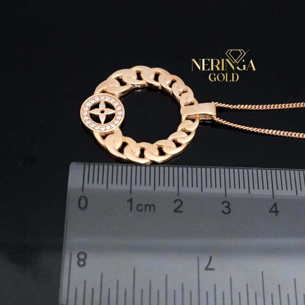 Rose gold necklace set #66642