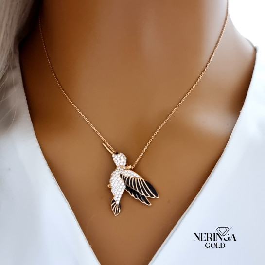Rose gold necklace set #66609