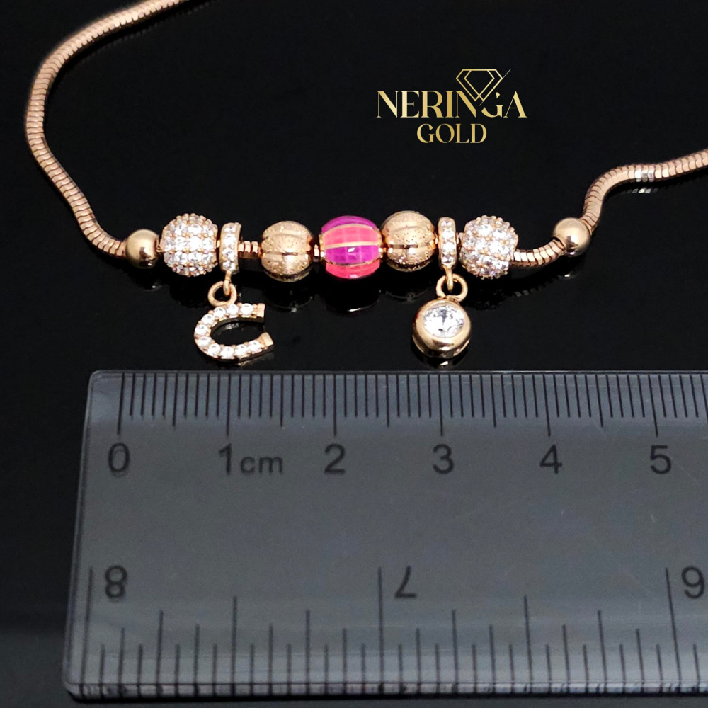 Rose gold necklace set #66648