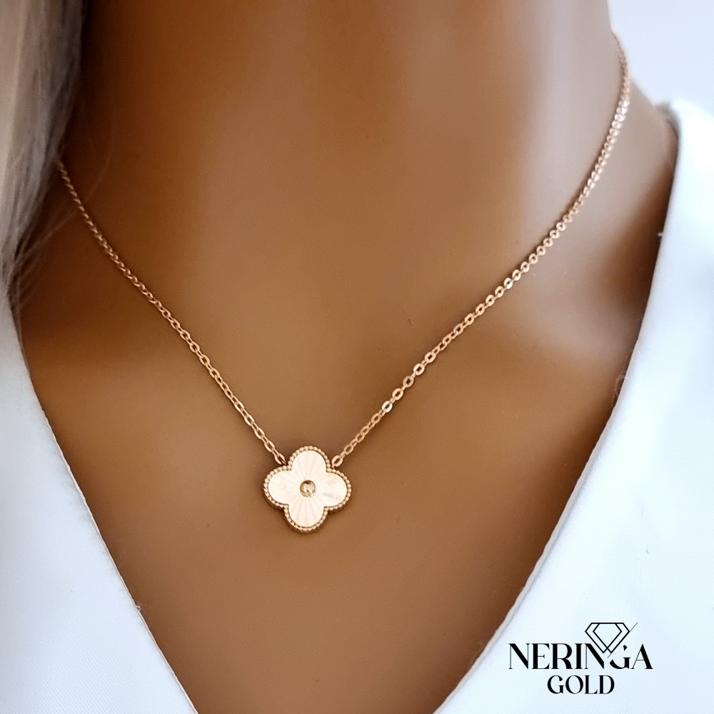 Rose gold necklace set #66659