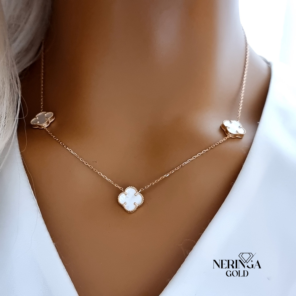 Rose gold necklace set #66646