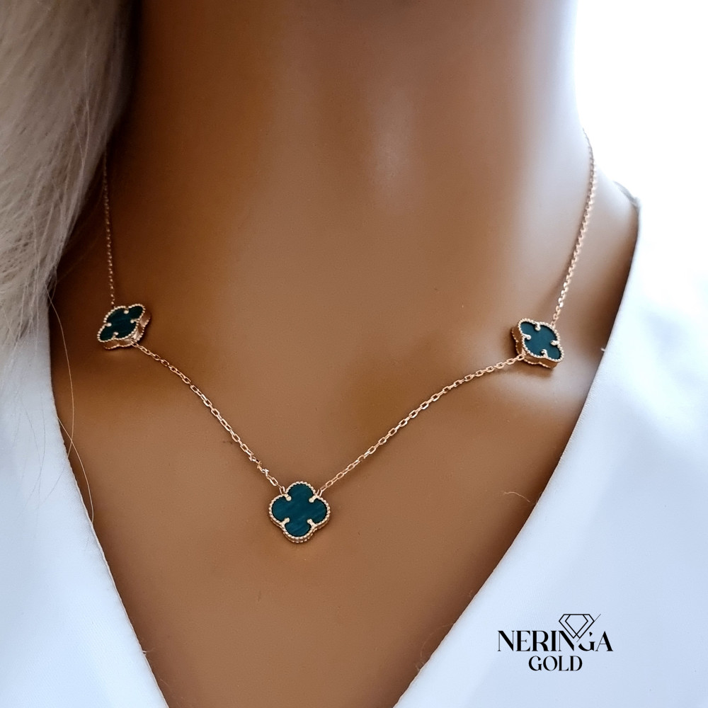 Rose gold necklace set #66647