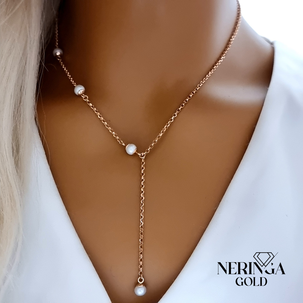 Rose gold necklace set #66658