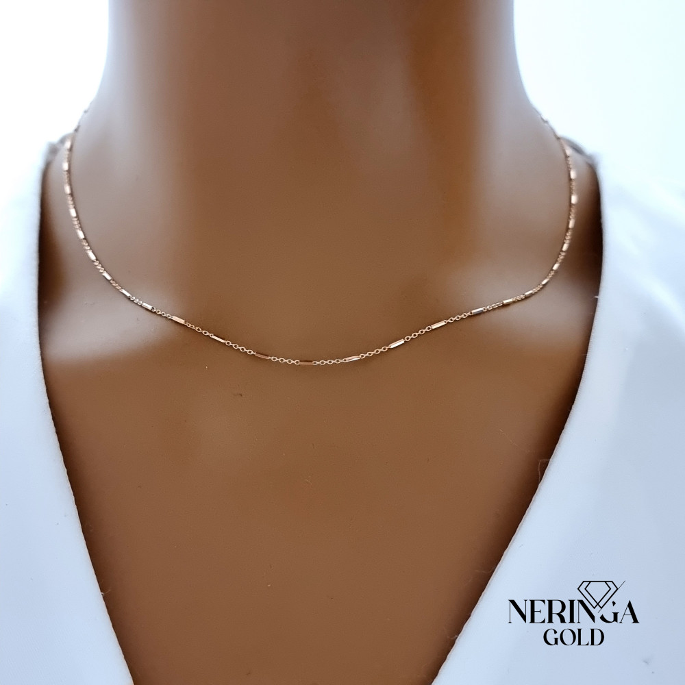Rose gold full-bodied necklace #66915