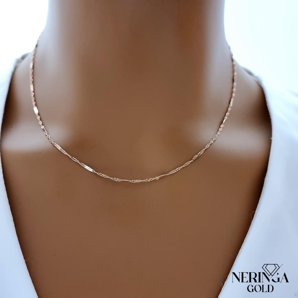 Rose gold full-bodied necklace #66917