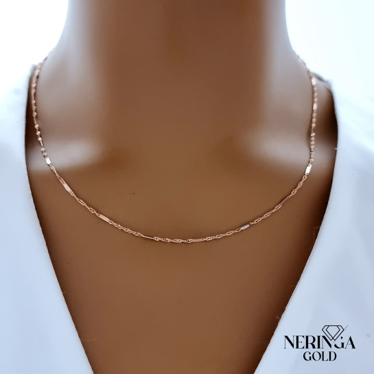 Rose gold full-bodied necklace #66921