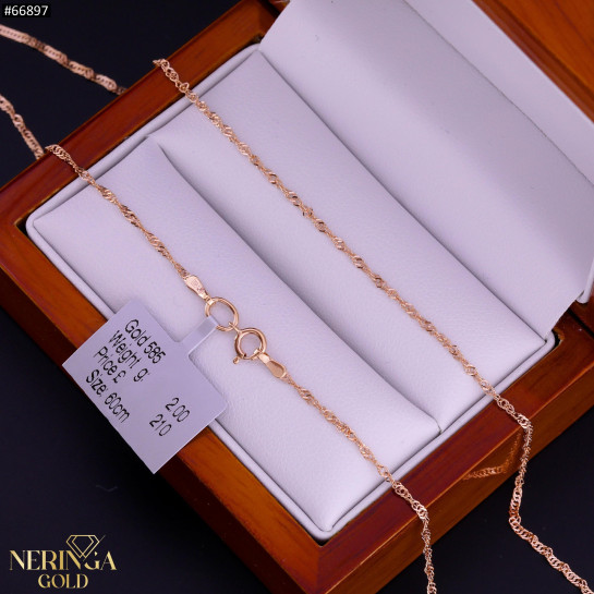 Rose gold full-bodied necklace #66897