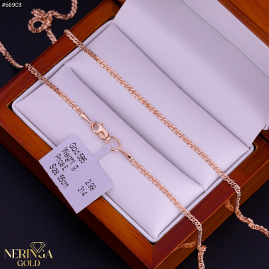 Rose gold full-bodied necklace #66903 Rose gold full-bodied necklace #66903
