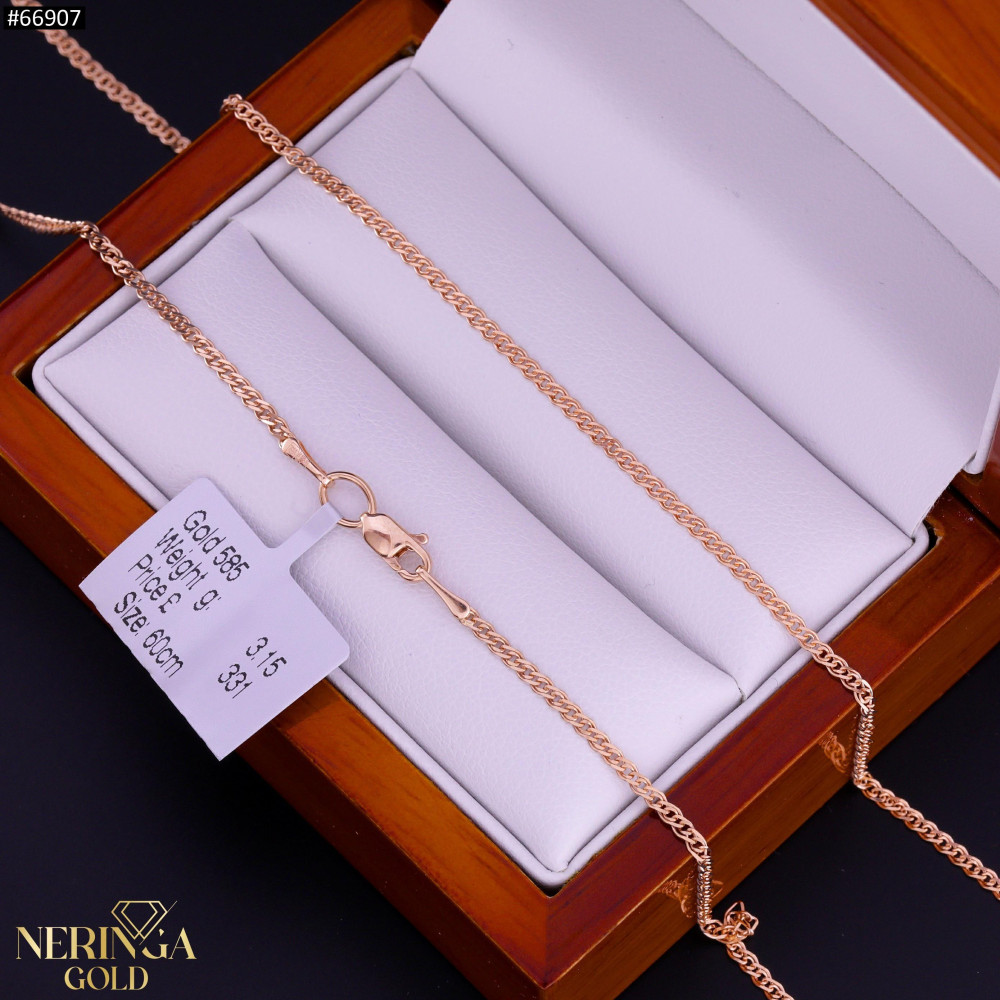 Rose gold full-bodied necklace #66907