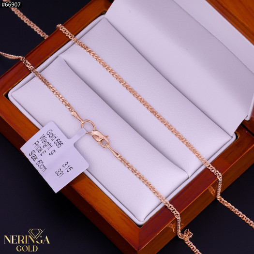 Rose gold full-bodied necklace #66907 Rose gold full-bodied necklace #66907