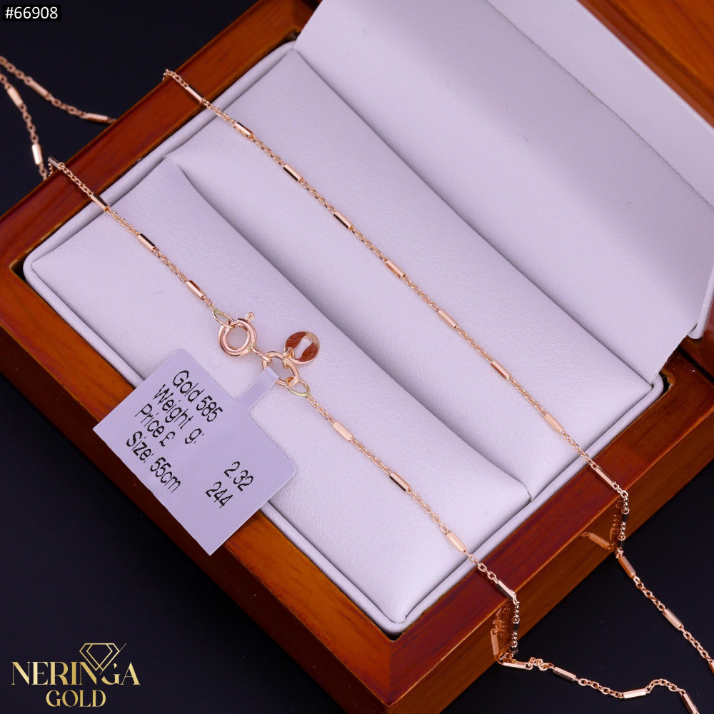 Rose gold full-bodied necklace #66908