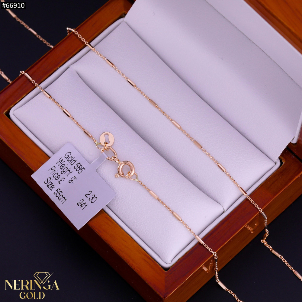 Rose gold full-bodied necklace #66910