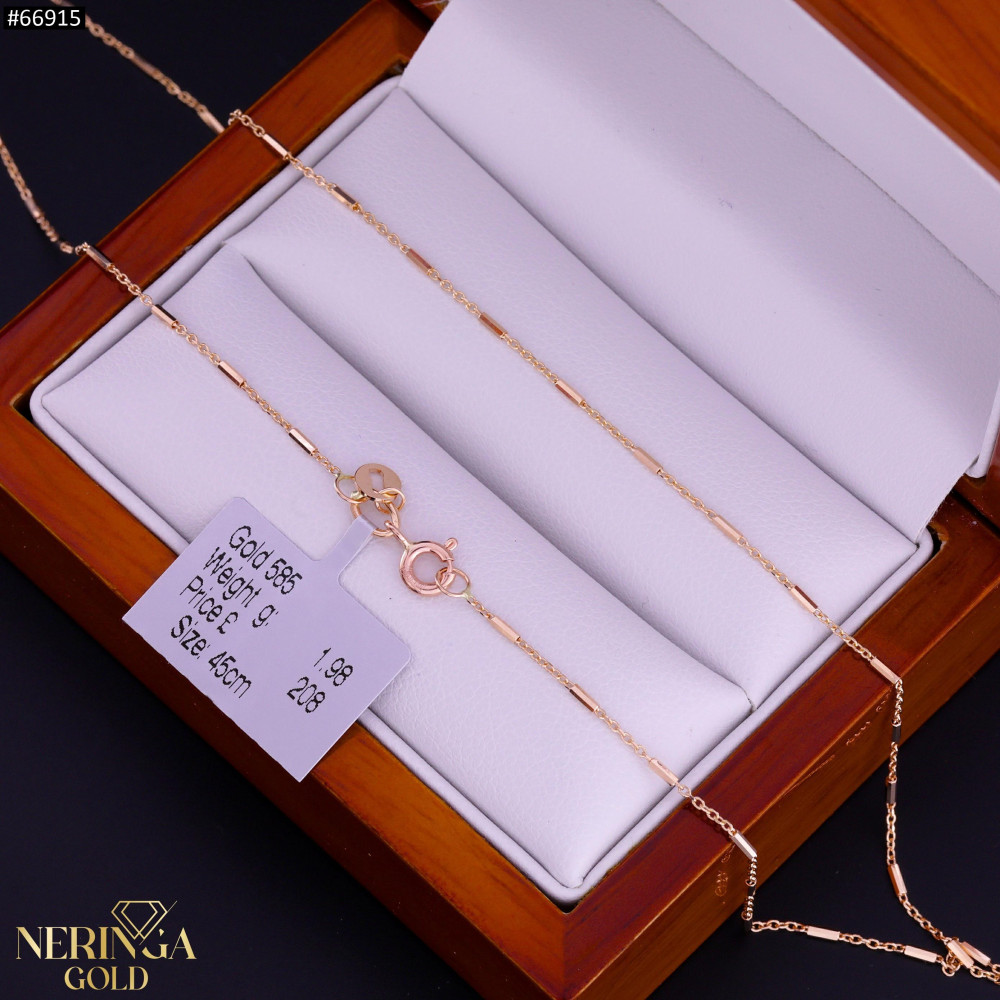 Rose gold full-bodied necklace #66915