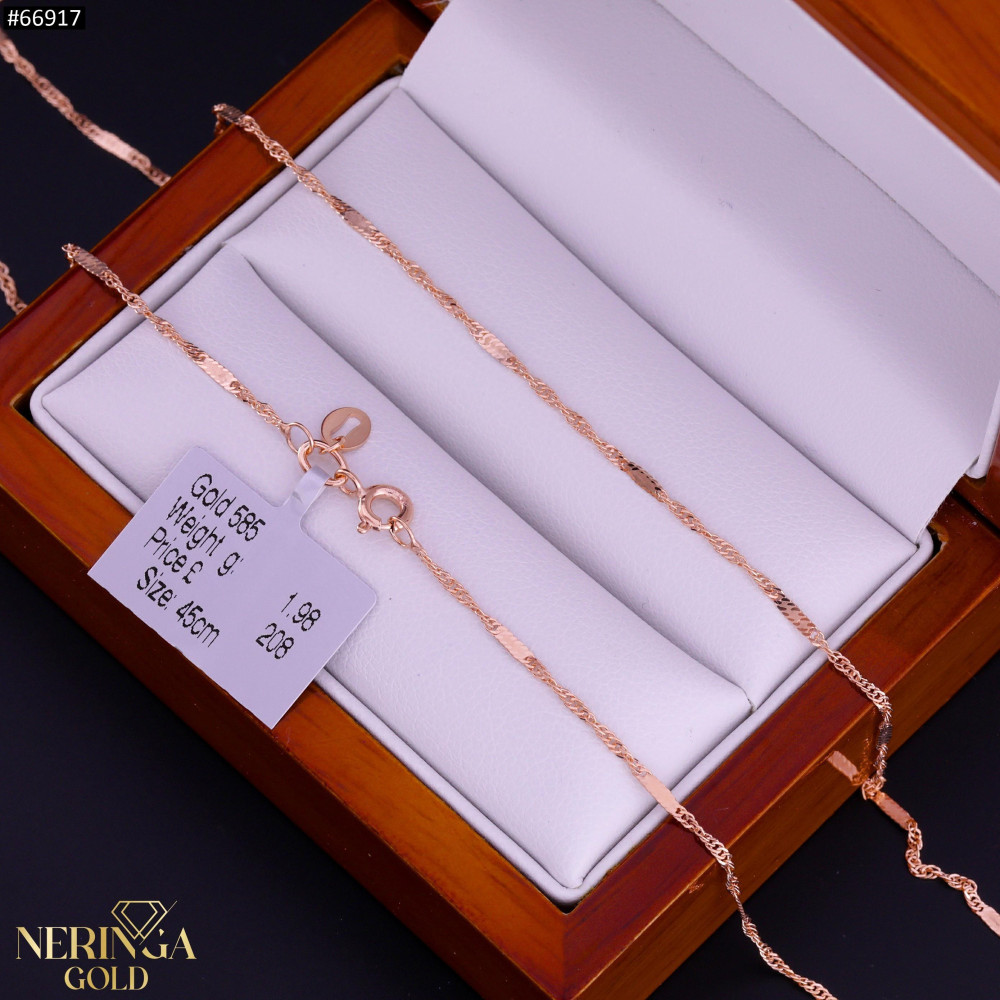 Rose gold full-bodied necklace #66917