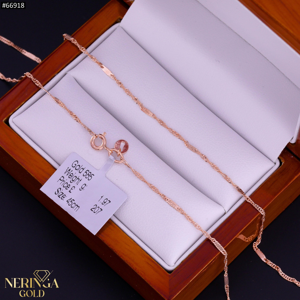 Rose gold full-bodied necklace #66918