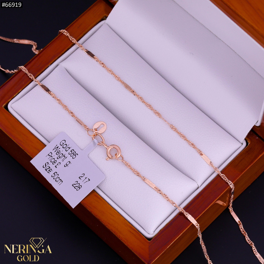 Rose gold full-bodied necklace #66919