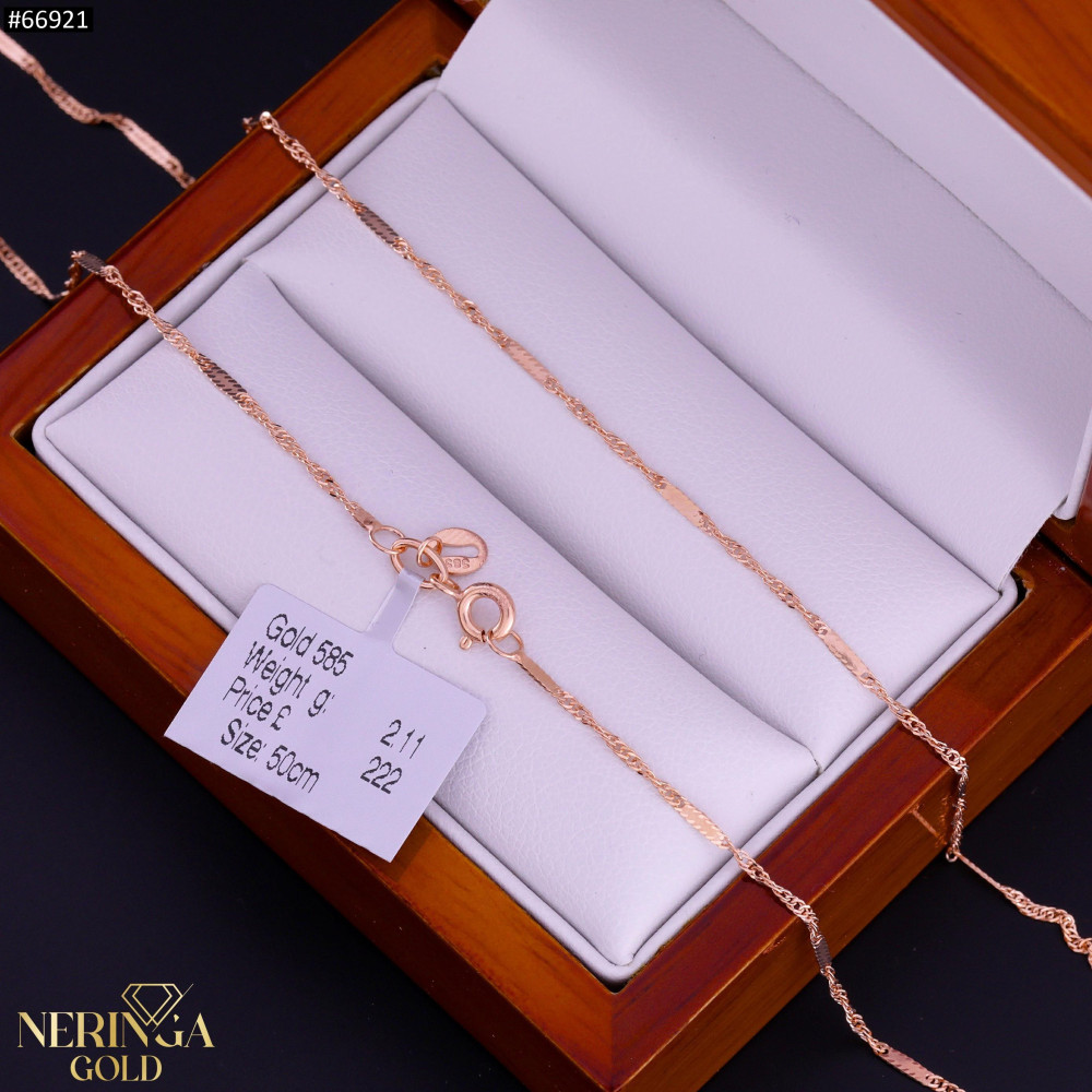 Rose gold full-bodied necklace #66921