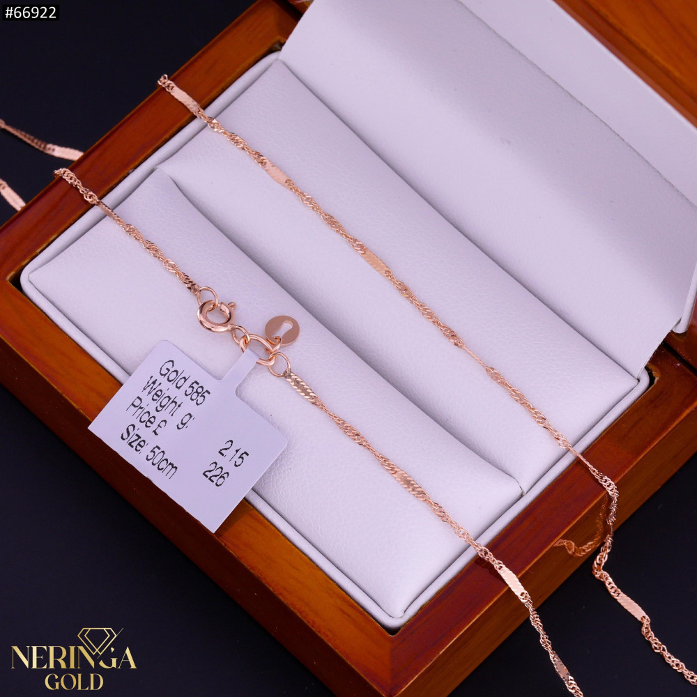 Rose gold full-bodied necklace #66922