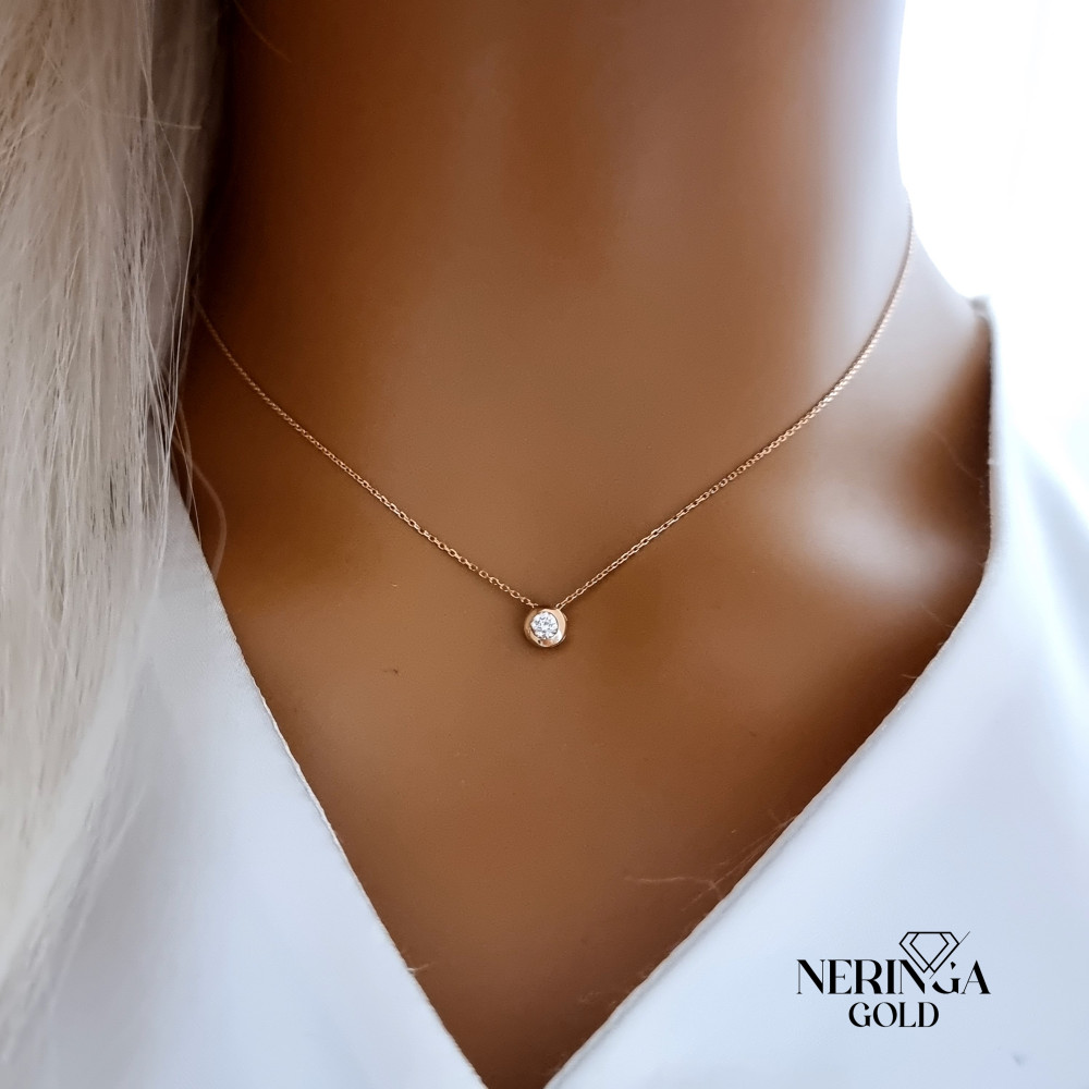 Rose gold necklace set #67289