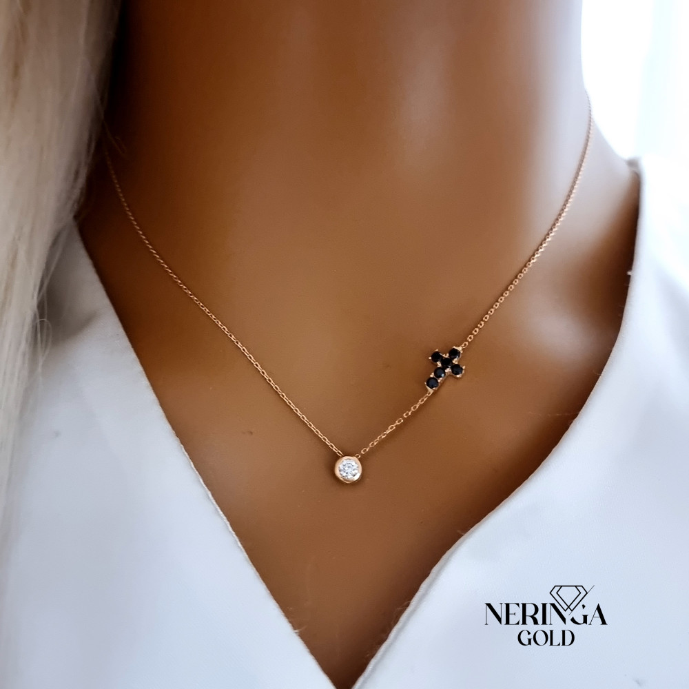 Rose gold necklace set #67269