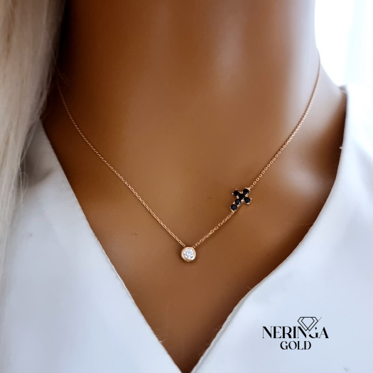 Rose gold necklace set #67269