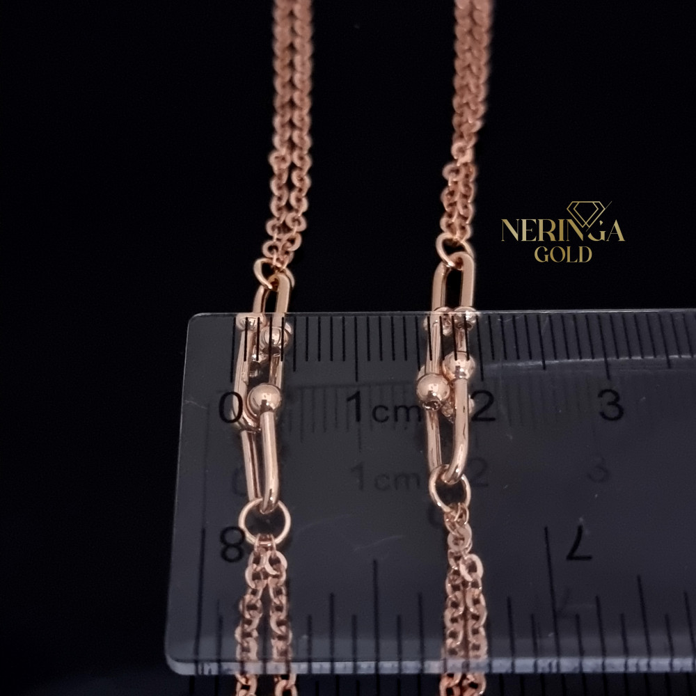 Rose gold necklace set #67302